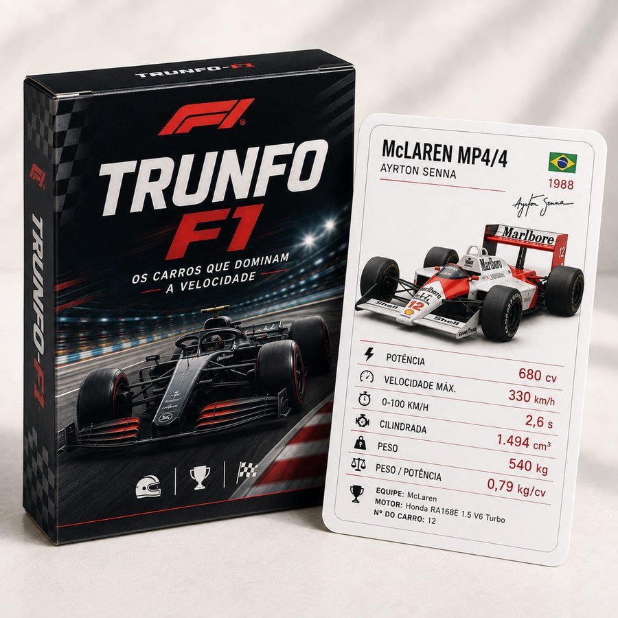 Trunfo-F1, caixa e carta da McLaren MP4/4